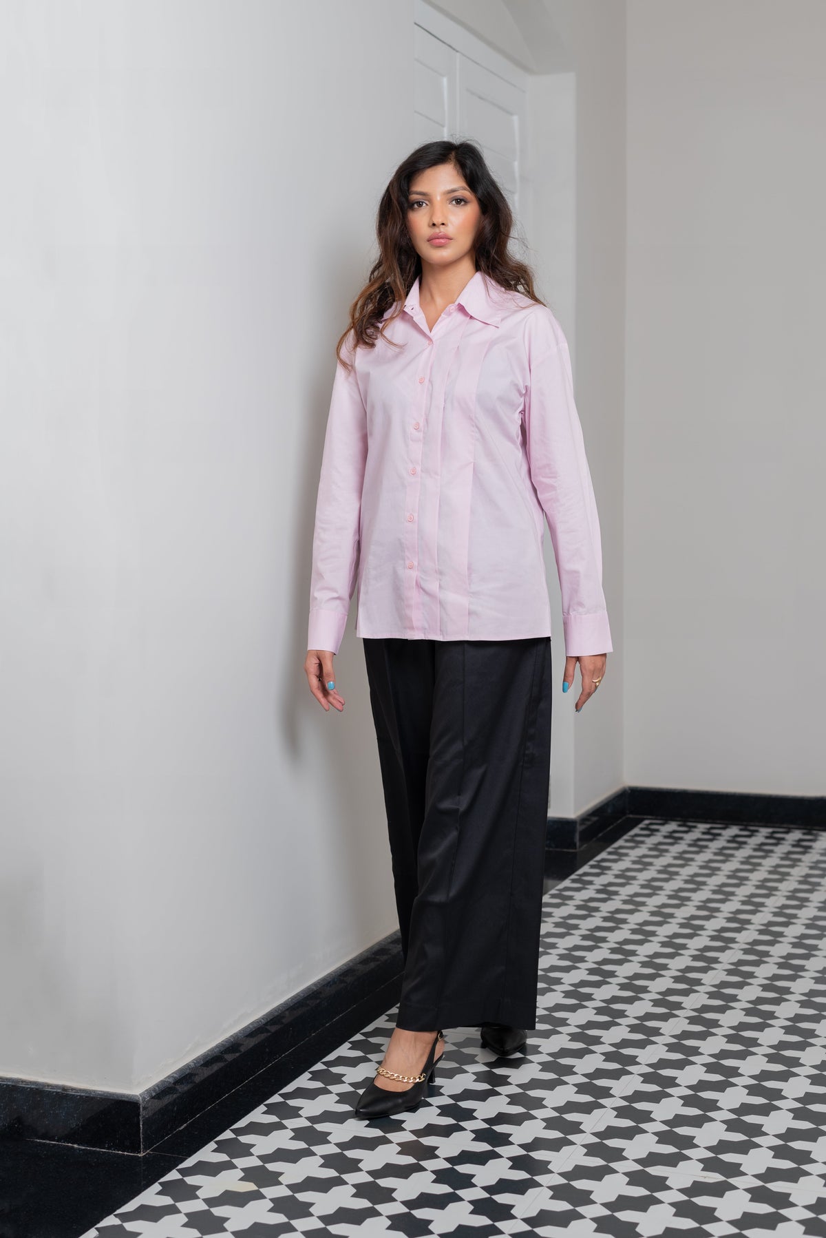 Structure Shirt & Pleated Trouser