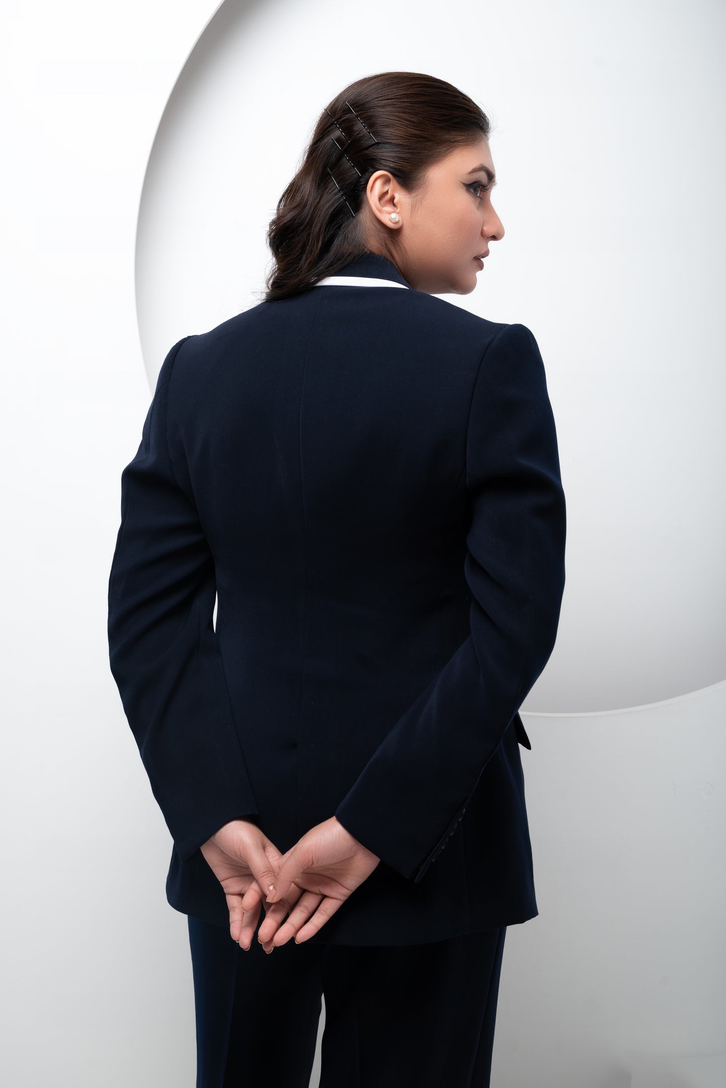 Contrast Single-Breasted Blazer